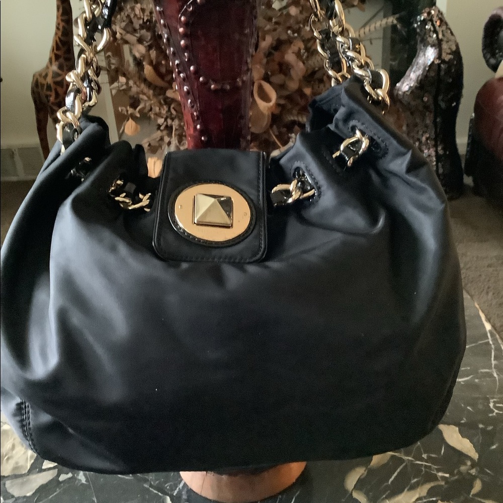 Kate spade black Willa Sutton place twist lock shoulder bag 14x10